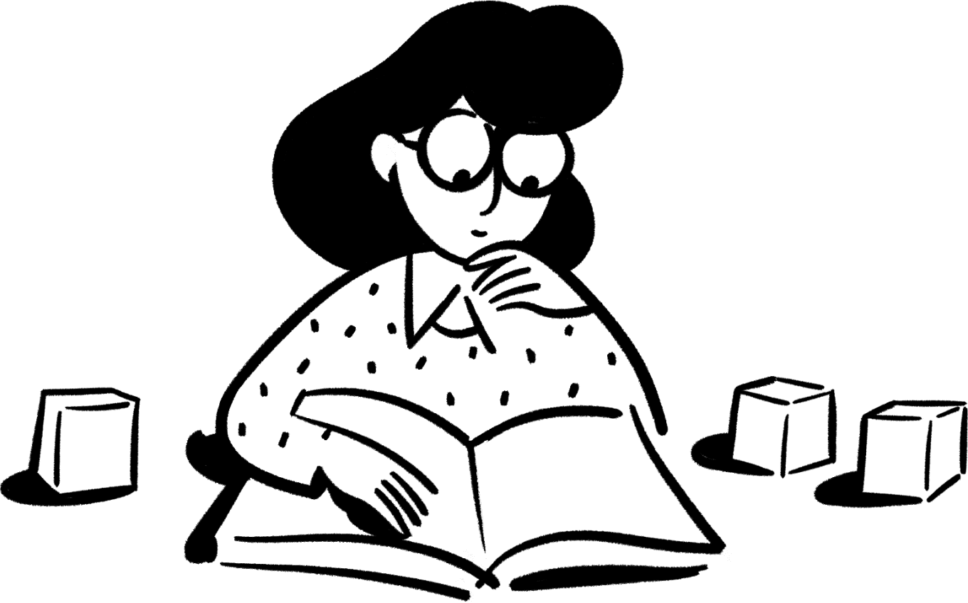 Woman on laptop with coffee and city skyline